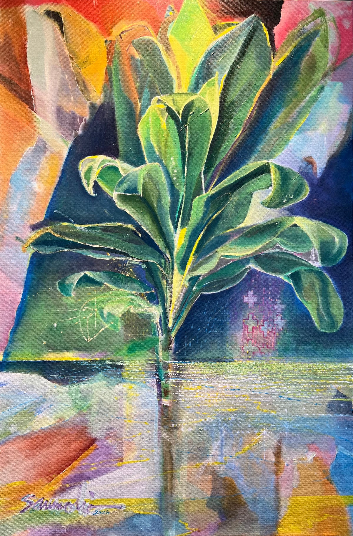 Spiritual Protection | 36x24" Oil on canvas